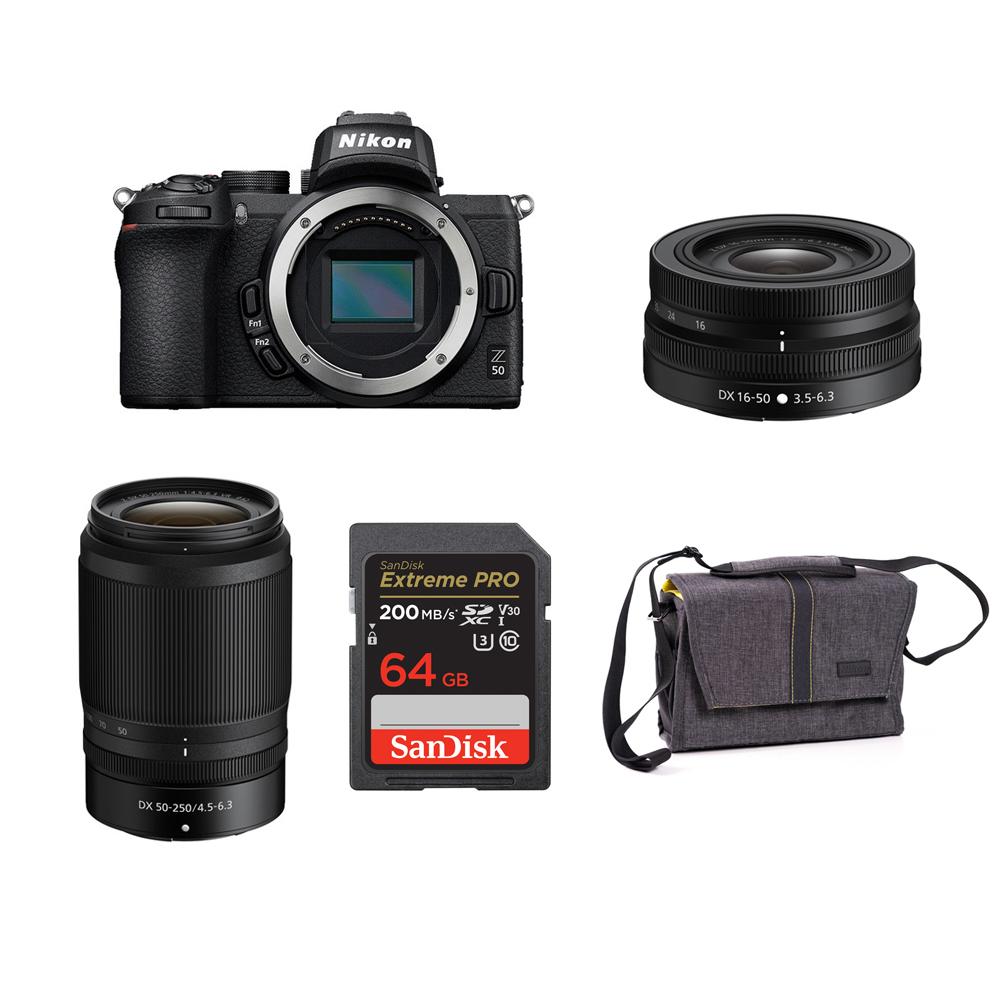 Nikon Z50 + 16-50 VR + 50-250 VR + SD 64GB + original torba - garancija 3 godine! - 1